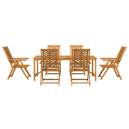 Set da Pranzo per Giardino 7 pz Marrone