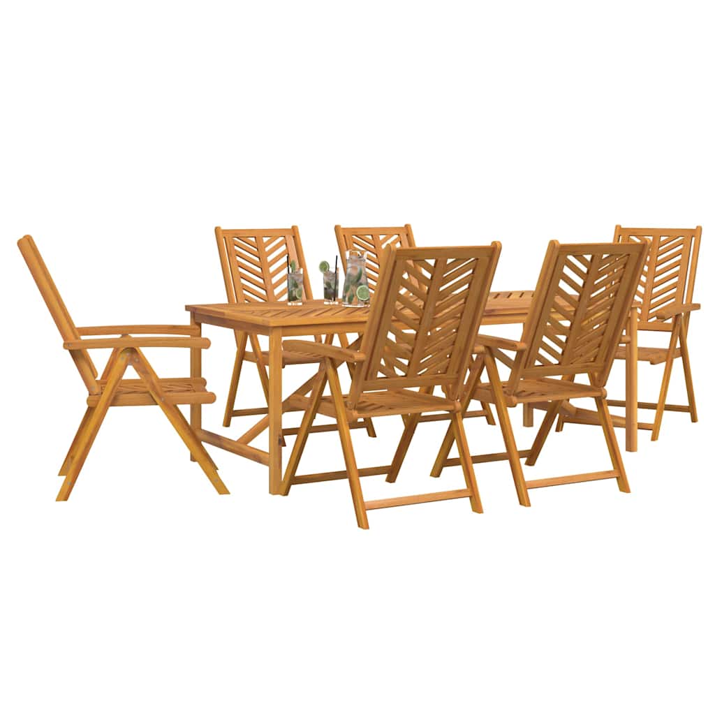 Set da Pranzo per Giardino 7 pcs Marrone | homemem39
