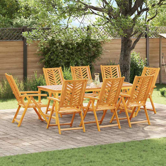 Set da Pranzo per Giardino 9 pcs Marrone