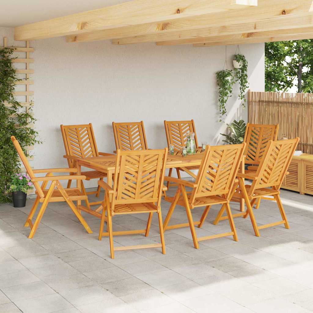Set da Pranzo per Giardino 9 pcs Marrone