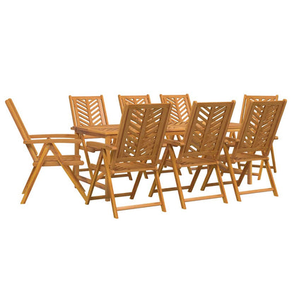 Set da Pranzo per Giardino 9 pz Marrone
