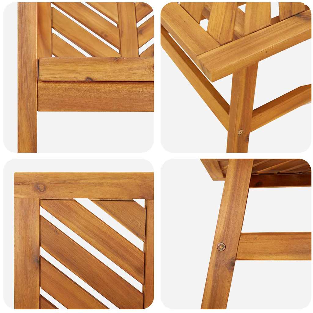 Set Lounge da Giardino 5 pcs Marrone Legno di Acacia Massello | homemem39