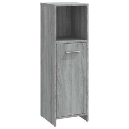 Set Mobili da Bagno 3 pz Grigio Sonoma in Legno Multistrato | homemem39