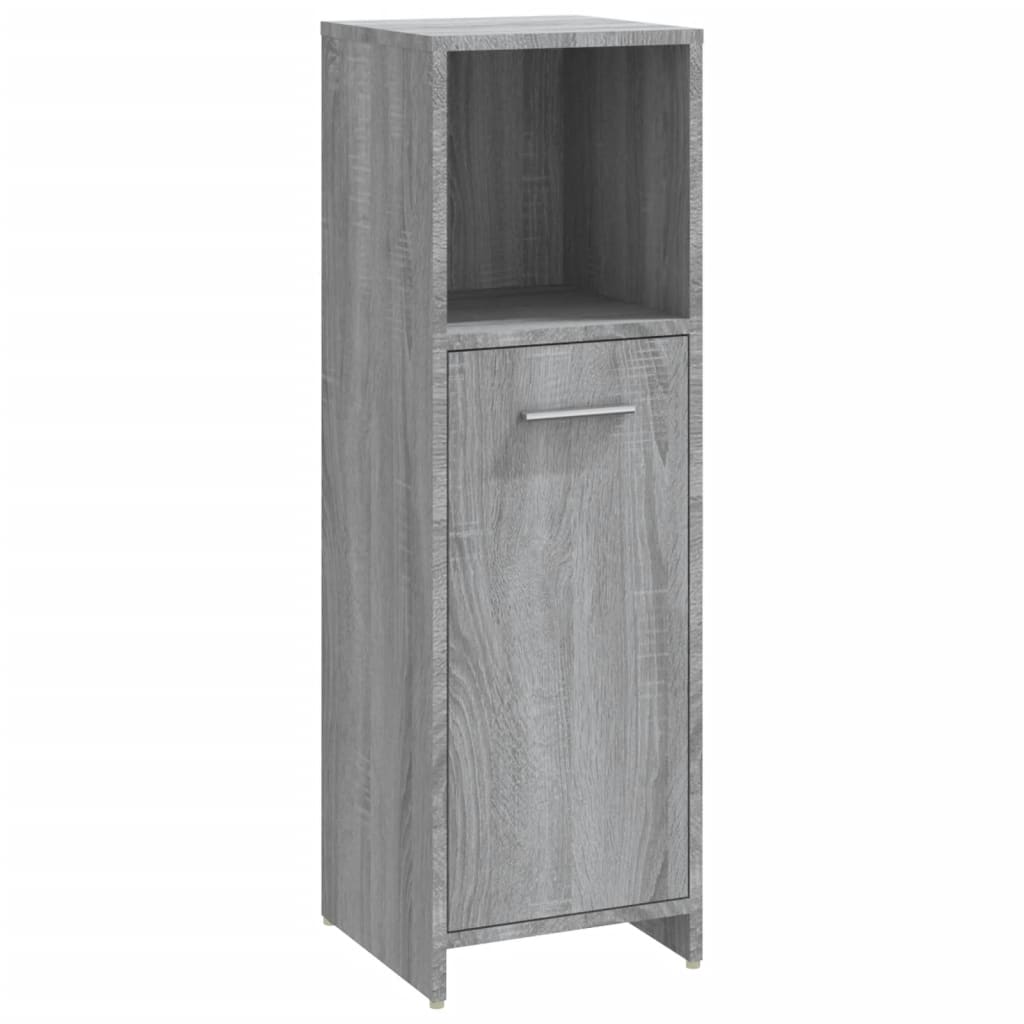 Set Mobili da Bagno 4 pz Grigio Sonoma in Legno Multistrato | homemem39