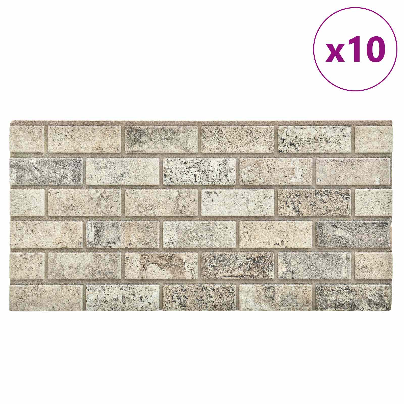 Pannelli da parete 10 pcs Sabbia 100 x 50 cm Schiuma EPS | homemem39