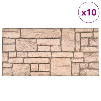 Pannelli da parete 10 pcs Beige 100 x 50 cm Schiuma EPS | homemem39