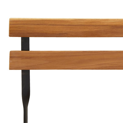 Sedie Pieghevoli da Bistrò 2 pz Legno Massello Teak e Acciaio - homemem39