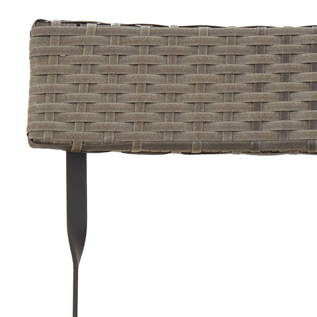 Sedie Pieghevoli da Bistrò 2 pz Grigie Polyrattan e Acciaio - homemem39