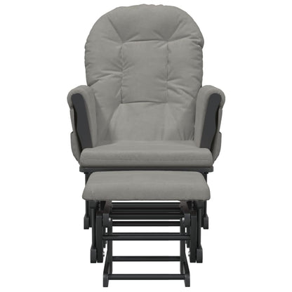 Poltrona Glider con Sgabello in Tessuto