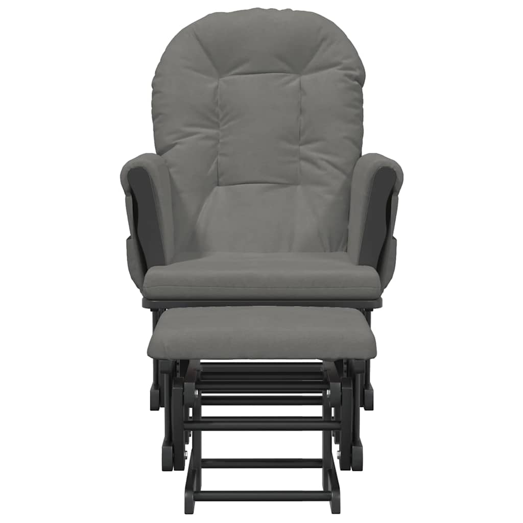 Poltrona Glider con Sgabello in Tessuto