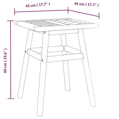 Tavolino 45x45x60 cm in Legno Massello di Acacia | homemem39