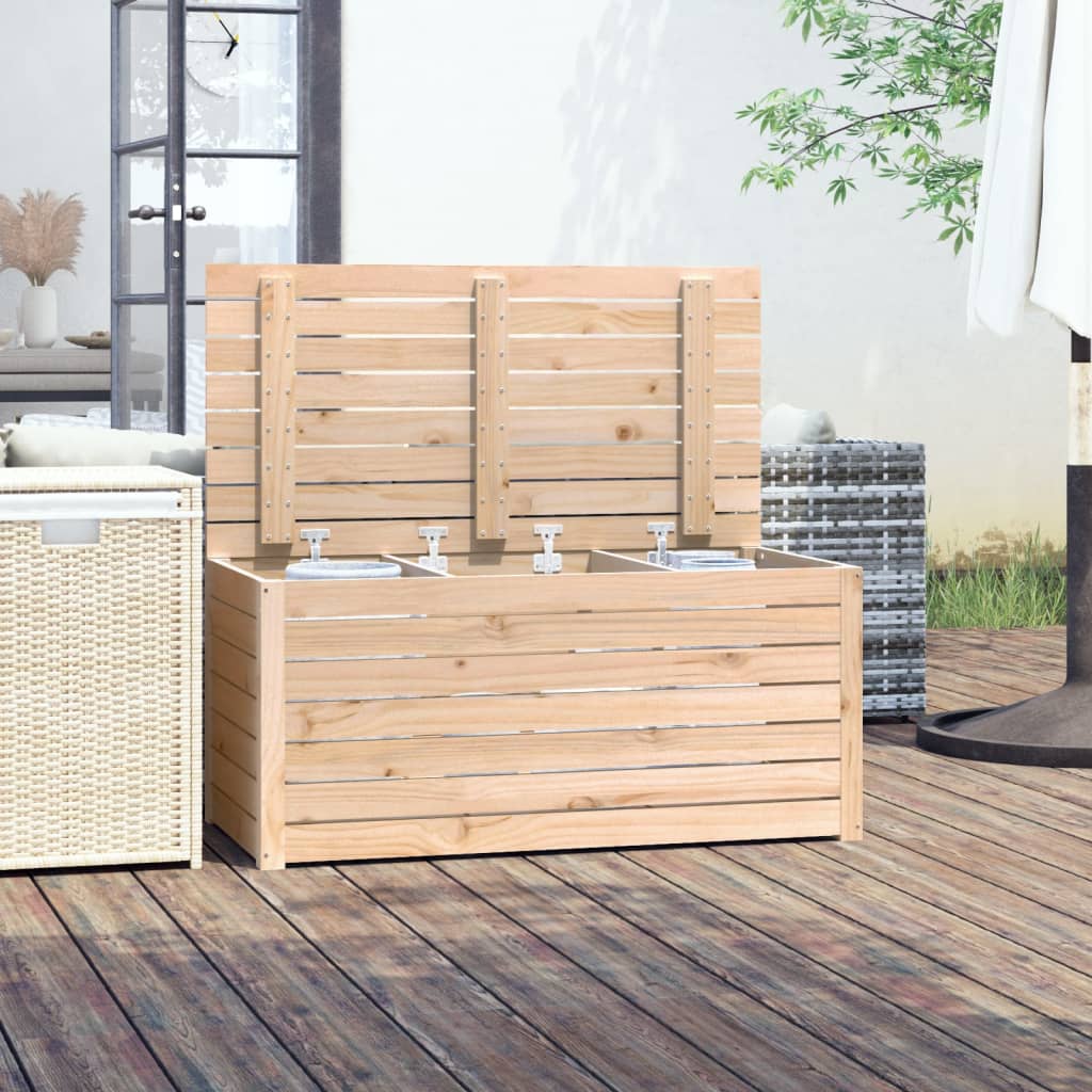 Contenitore Giardino 101x50,5x46,5 cm Legno Massello di Pino | homemem39