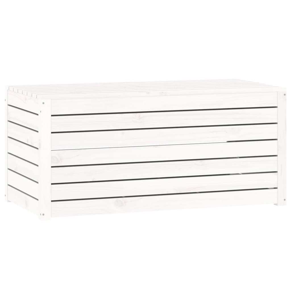 Contenitore Giardino Bianco 101x50,5x46,5cm Legno Massello Pino | homemem39