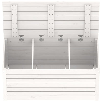 Contenitore Giardino Bianco 101x50,5x46,5cm Legno Massello Pino | homemem39
