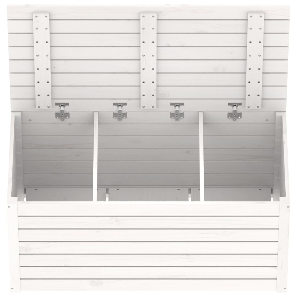 Contenitore Giardino Bianco 101x50,5x46,5cm Legno Massello Pino - homemem39