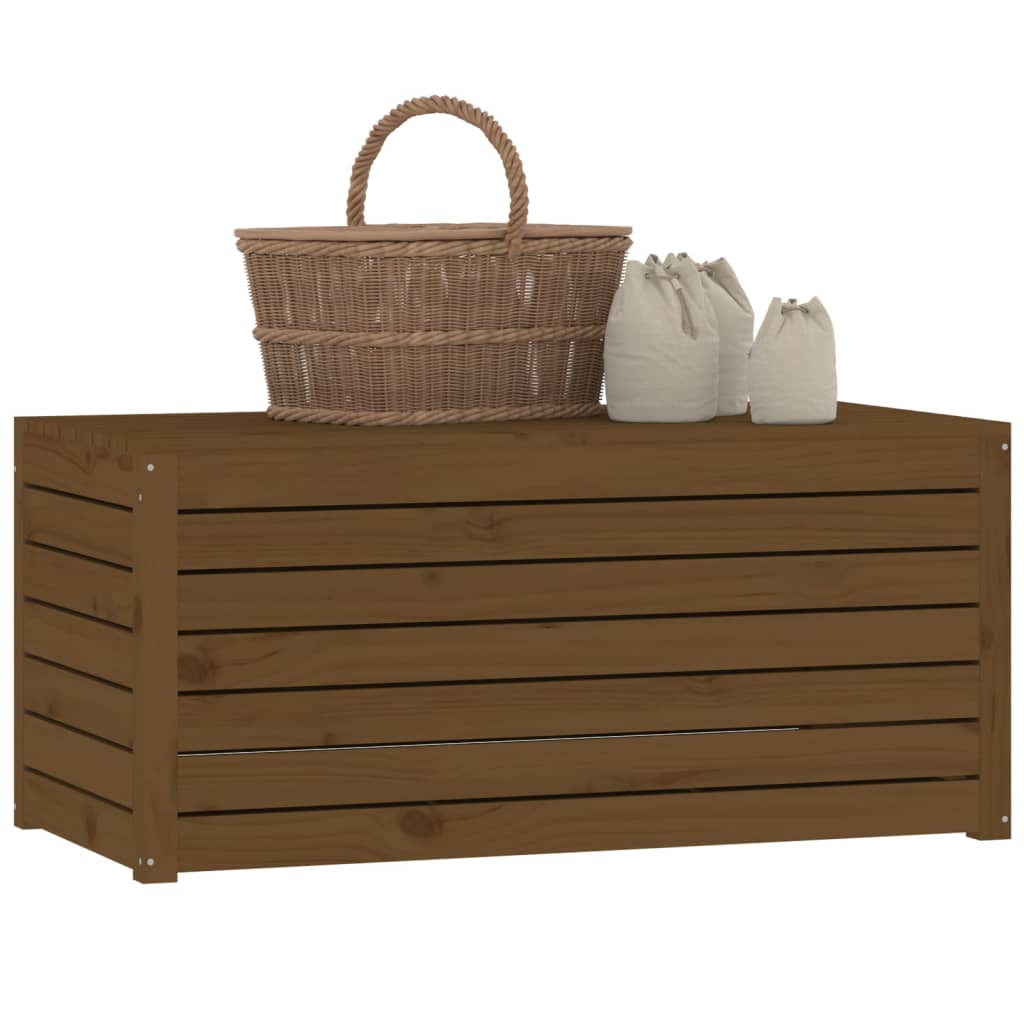 Contenitore Giardino Ambra 101x50,5x46,5 cm Legno Massello Pino | homemem39