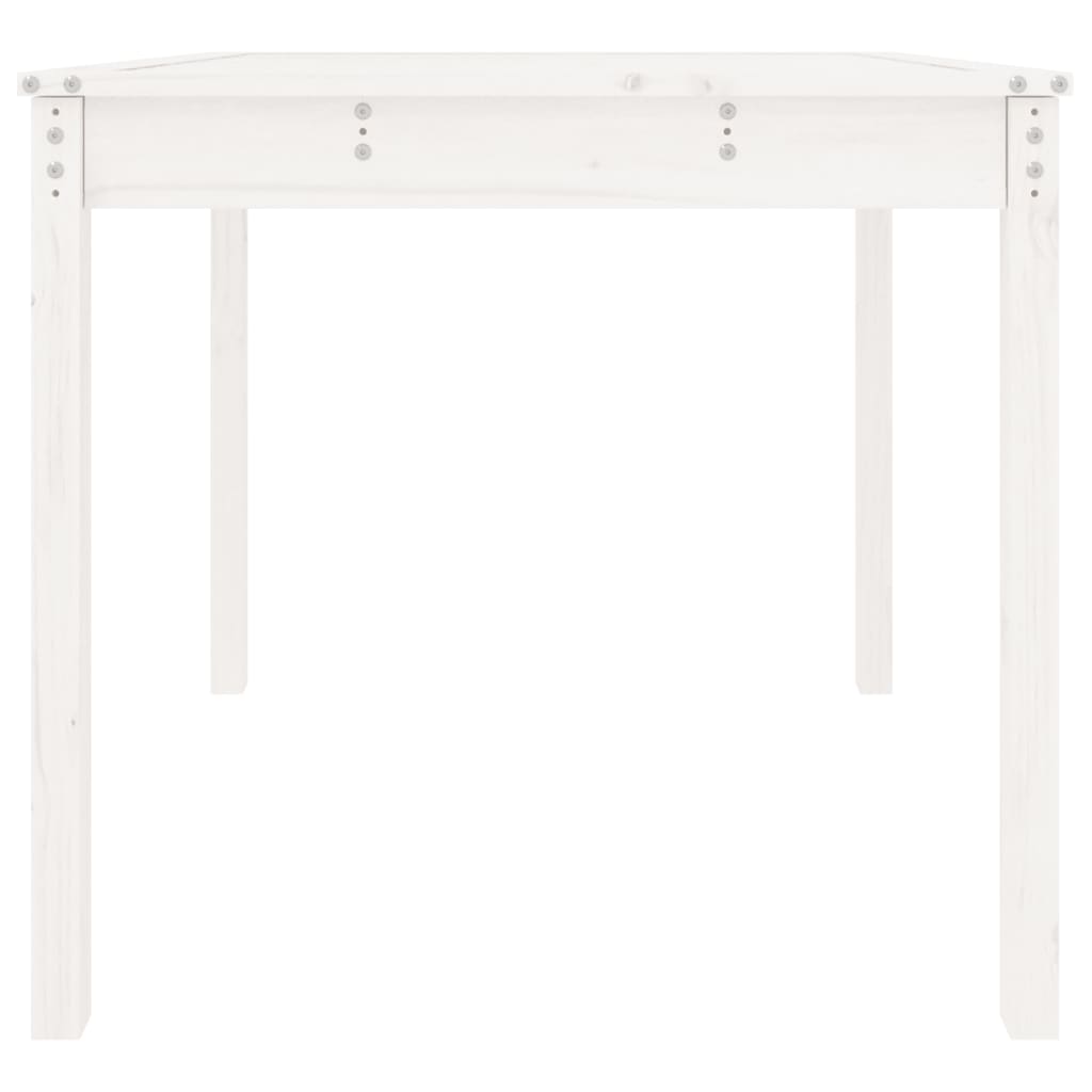 Tavolo da Giardino Bianco 82,5x82,5x76cm Legno Massello di Pino - homemem39