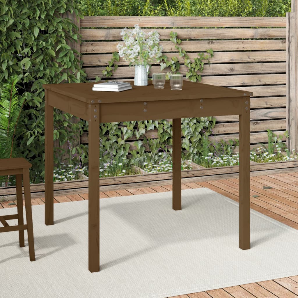 Tavolo da Giardino Ambra 82,5x82,5x76 cm Legno Massello di Pino - homemem39