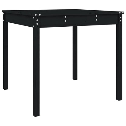 Tavolo da Giardino Nero 82,5x82,5x76 cm Legno Massello di Pino - homemem39