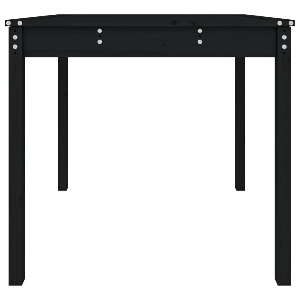 Tavolo da Giardino Nero 82,5x82,5x76 cm Legno Massello di Pino - homemem39