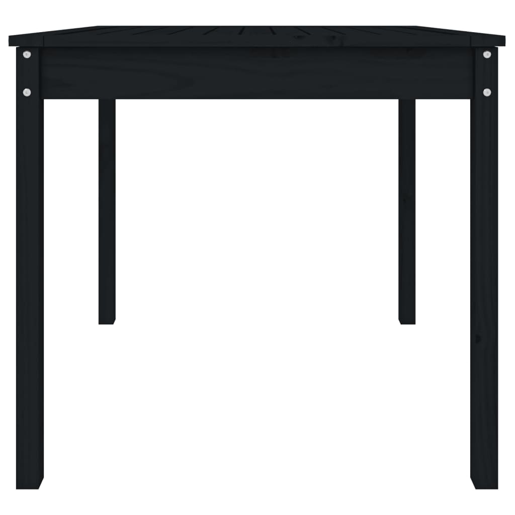 Tavolo da Giardino Nero 82,5x82,5x76 cm Legno Massello di Pino - homemem39