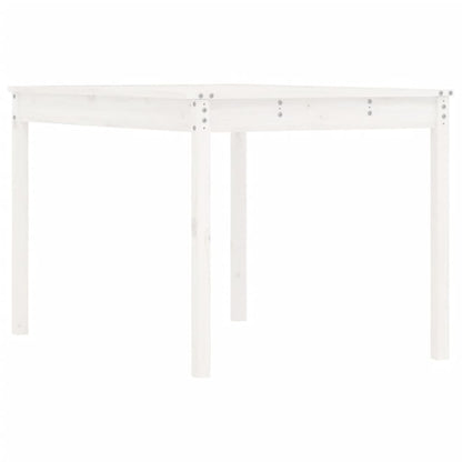 Tavolo da Giardino Bianco 121x82,5x76 cm Legno Massello di Pino - homemem39