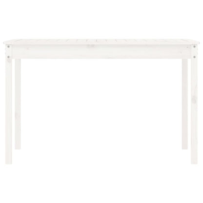 Tavolo da Giardino Bianco 121x82,5x76 cm Legno Massello di Pino - homemem39