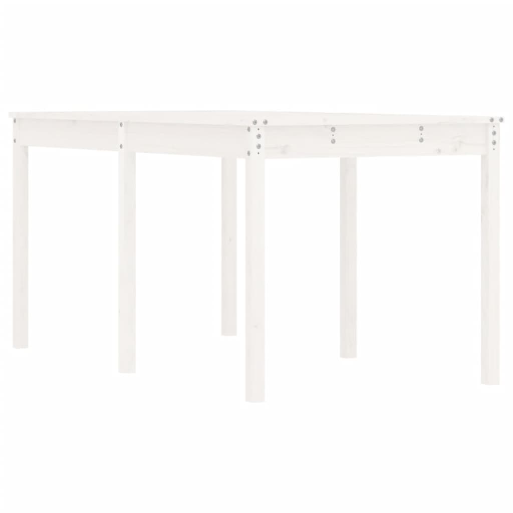 Tavolo da Giardino Bianco 159,5x82,5x76cm Legno Massello Pino - homemem39