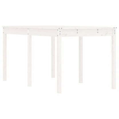 Tavolo da Giardino Bianco 159,5x82,5x76cm Legno Massello Pino