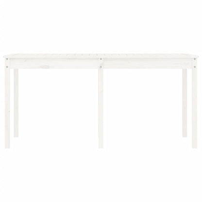 Tavolo da Giardino Bianco 159,5x82,5x76cm Legno Massello Pino - homemem39