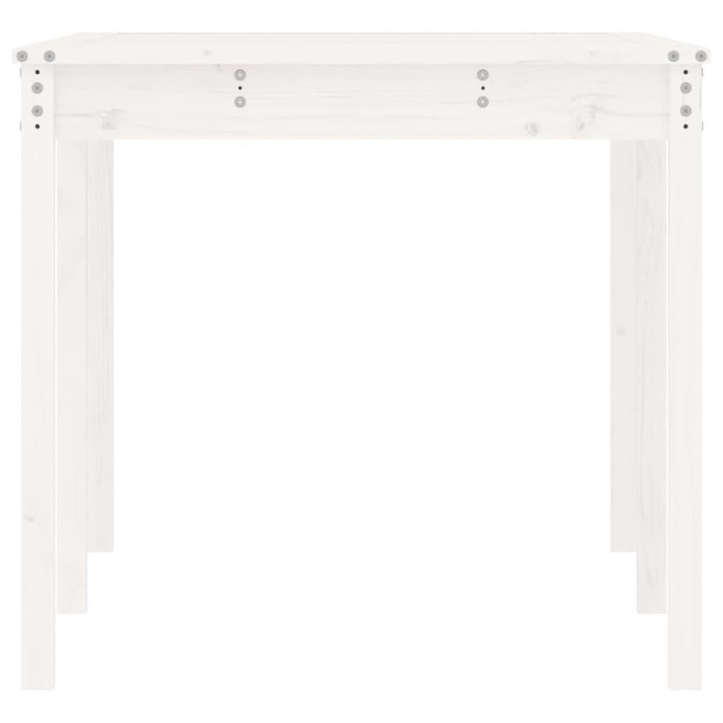 Tavolo da Giardino Bianco 159,5x82,5x76cm Legno Massello Pino - homemem39