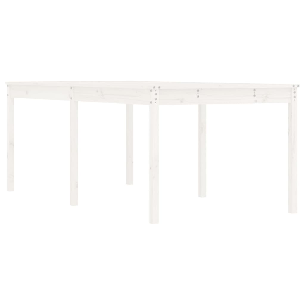 Tavolo da Giardino Bianco 203,5x100x76cm Legno Massello di Pino - homemem39