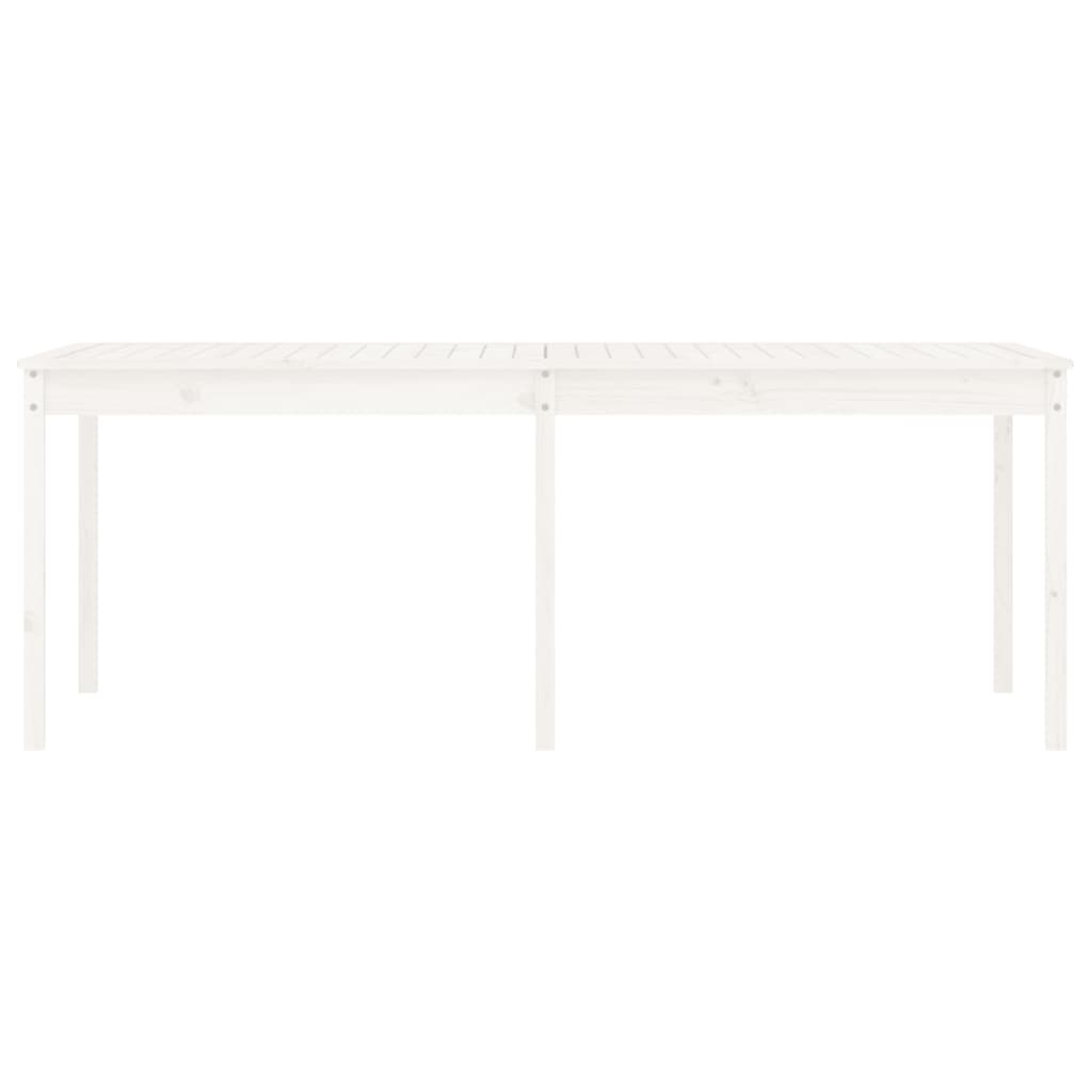Tavolo da Giardino Bianco 203,5x100x76cm Legno Massello di Pino - homemem39