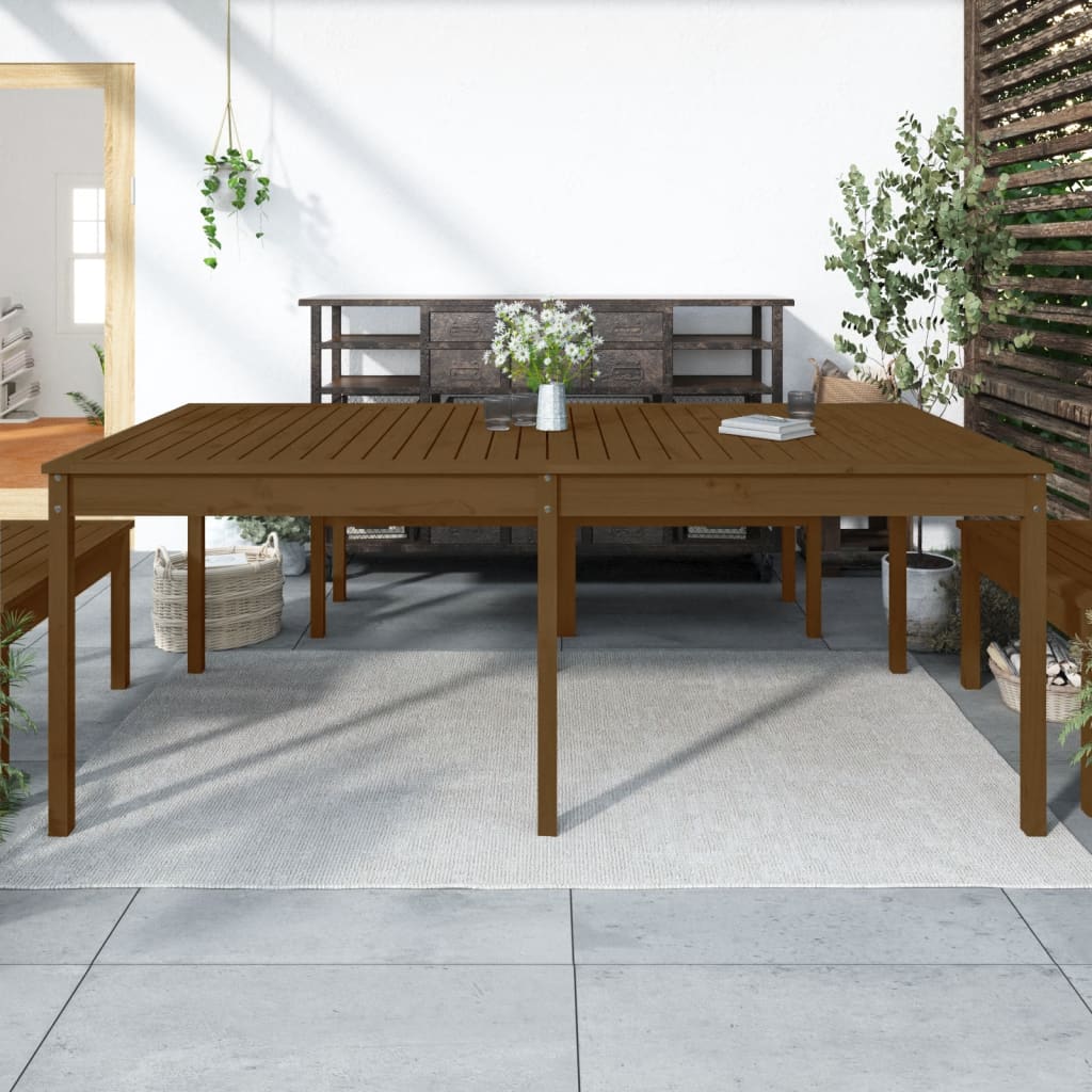 Tavolo da Giardino Ambra 203,5x100x76cm Legno Massello di Pino - homemem39