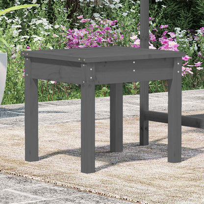 Panca da Giardino Grigia 50x44x45 cm Legno Massello di Pino - homemem39