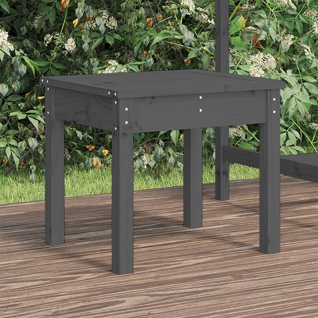 Panca da Giardino Grigia 50x44x45 cm Legno Massello di Pino - homemem39