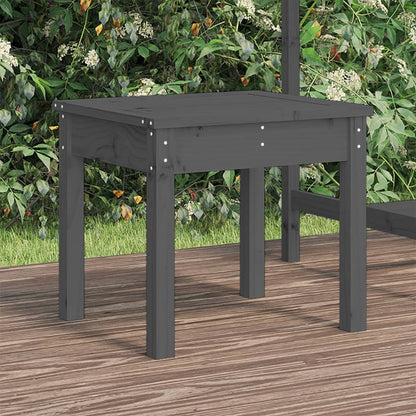 Panca da Giardino Grigia 50x44x45 cm Legno Massello di Pino - homemem39