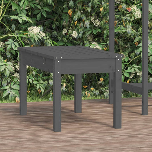 Panca da Giardino Grigia 80x44x45 cm Legno Massello di Pino - homemem39
