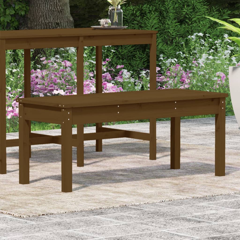 Panca da Giardino Ambra 109x44x45 cm Legno Massello di Pino - homemem39