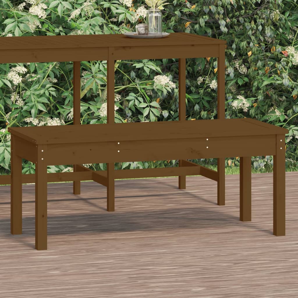 Panca da Giardino Ambra 109x44x45 cm Legno Massello di Pino - homemem39