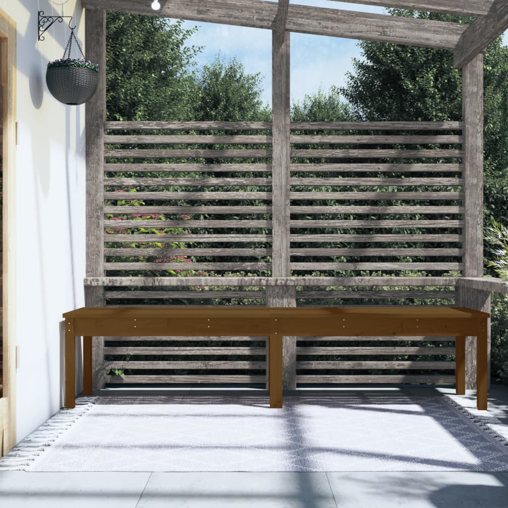 Panca Giardino 2 Posti Ambra 203,5x44x45cm Legno Massello Pino - homemem39