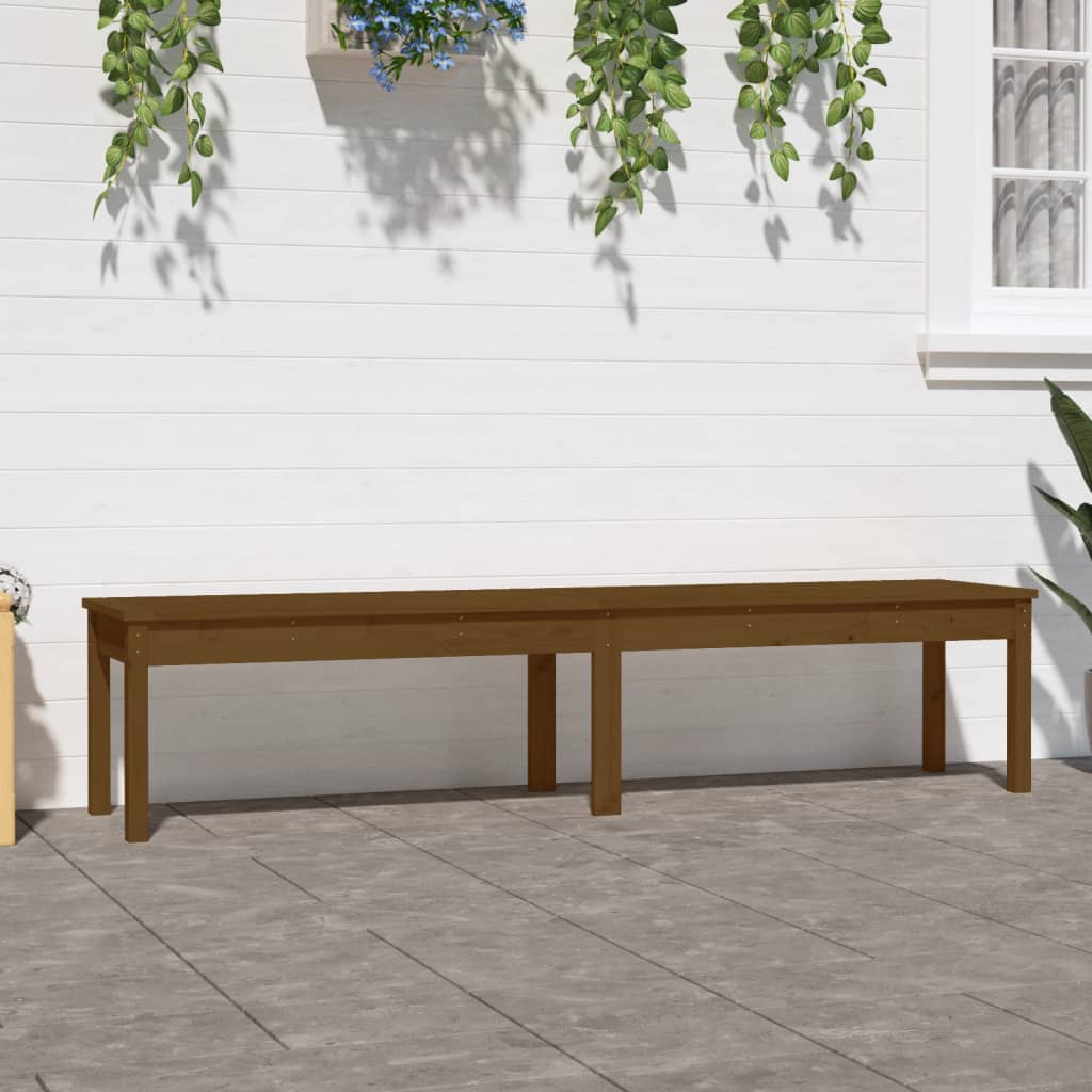 Panca Giardino 2 Posti Ambra 203,5x44x45cm Legno Massello Pino - homemem39