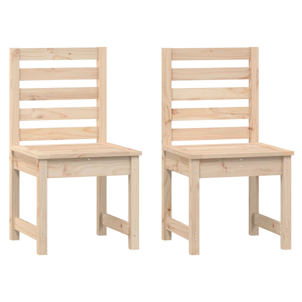 Sedie da Giardino 2pz 50x48x91,5 cm Legno Massello di Pino - homemem39