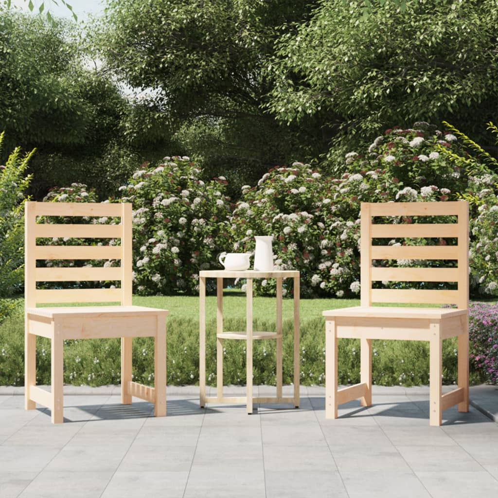 Sedie da Giardino 2pz 50x48x91,5 cm Legno Massello di Pino - homemem39
