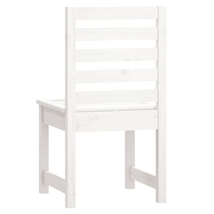 Sedie da Giardino 2pz Bianche 50x48x91,5 Legno Massello di Pino - homemem39