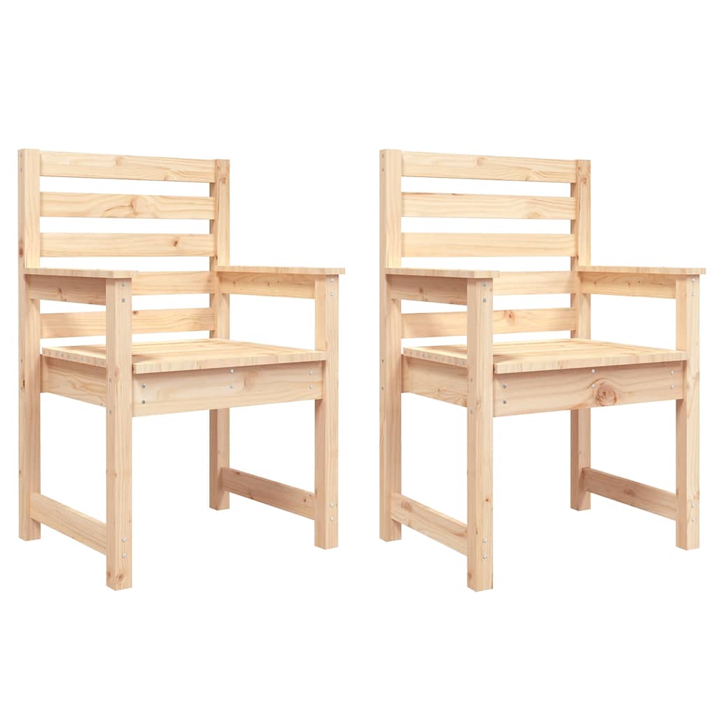 Sedie da Giardino 2pz 60x48x91 cm Legno Massello di Pino | homemem39