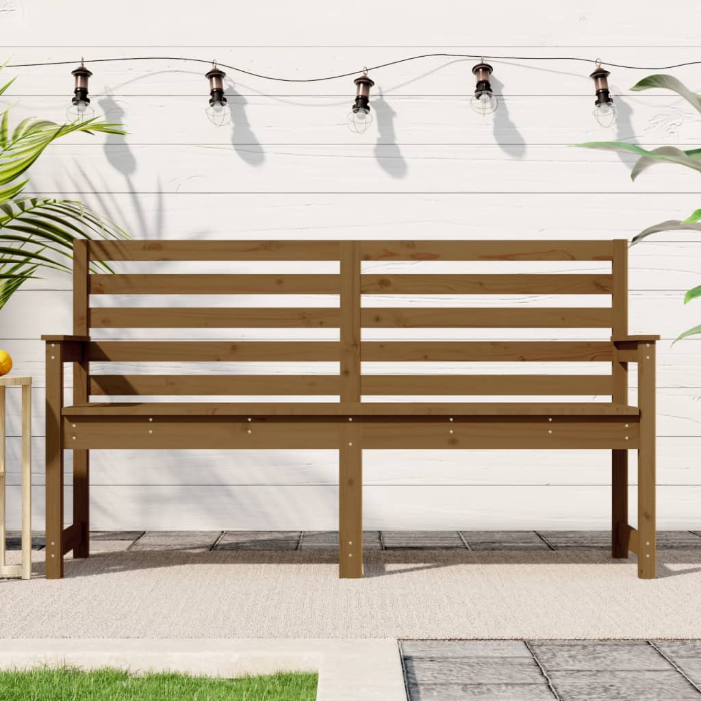 Panca da Giardino Ambra 159,5x48x91,5 cm Legno Massello di Pino - homemem39
