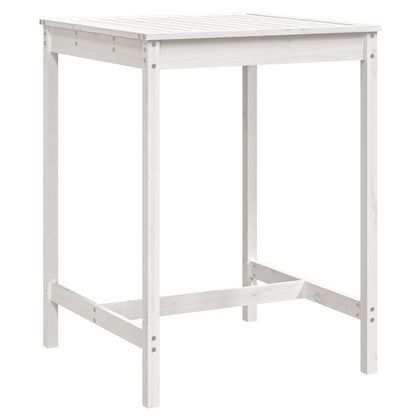 Tavolo da Giardino Bianco 82,5x82,5x110cm Legno Massello Pino - homemem39