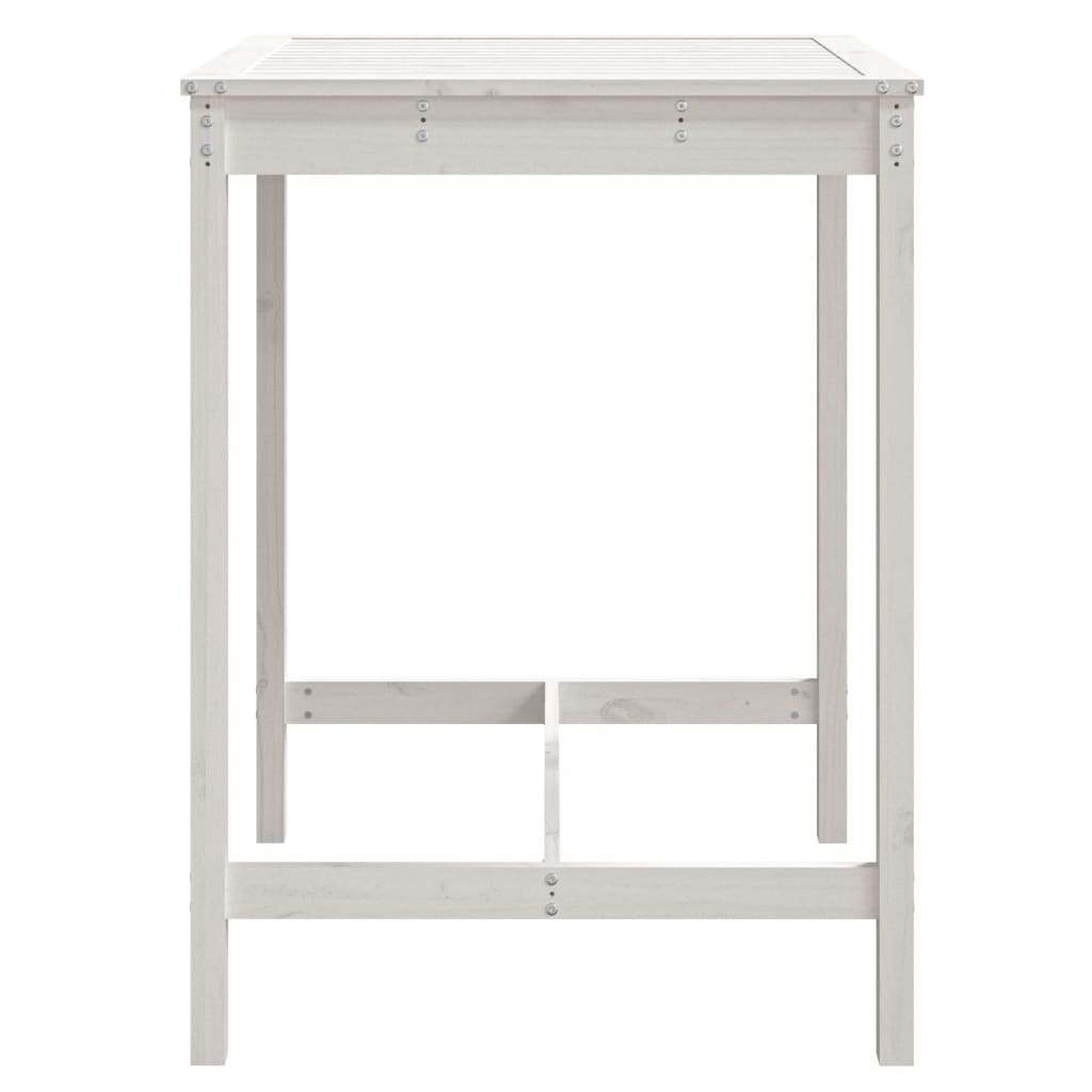 Tavolo da Giardino Bianco 82,5x82,5x110cm Legno Massello Pino - homemem39