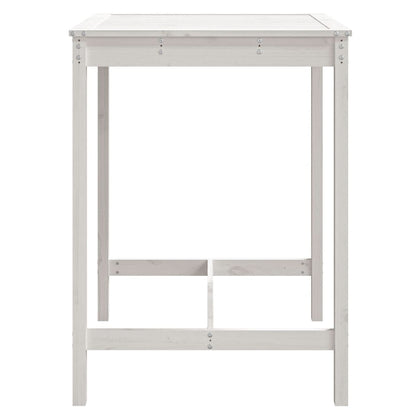 Tavolo da Giardino Bianco 82,5x82,5x110cm Legno Massello Pino - homemem39
